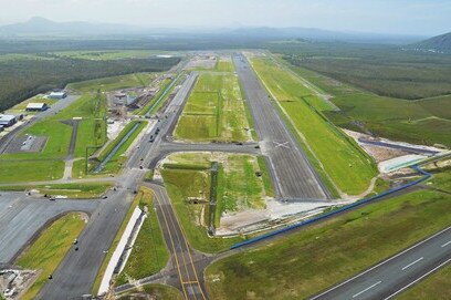 Airport runway nears completion